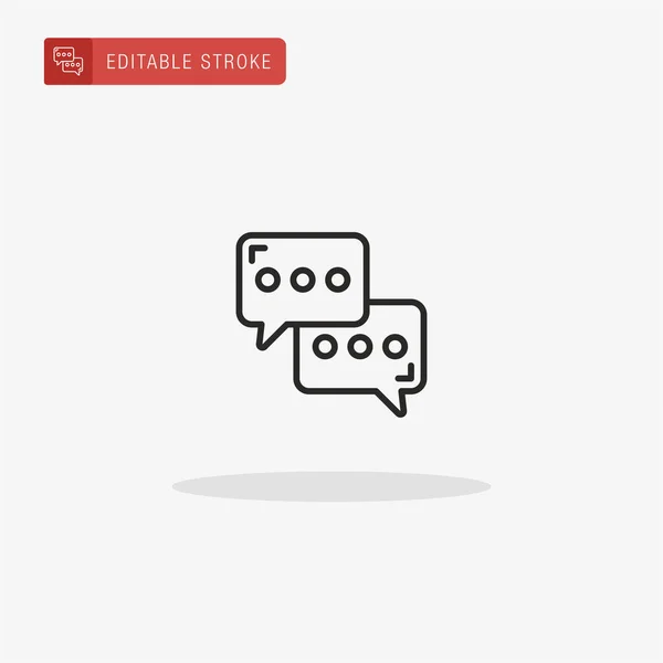 Speech Bubbles Vector Icono Icono Burbujas Voz Para Presentación — Vector de stock