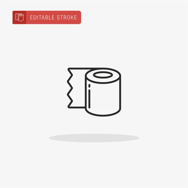 Symbolvektor Für Toilettenrollen Toilettenpapier Symbol Zur Präsentation — Stockvektor