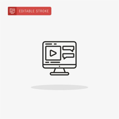 Bilgisayar simgesi vektörü. Sunum için bilgisayar simgesi.