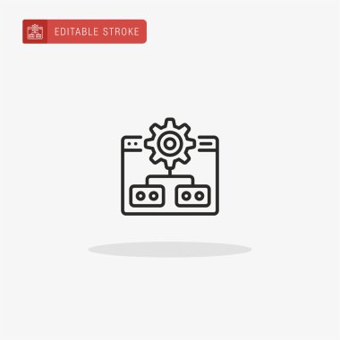 Tarayıcı simge vektörü. Sunum için tarayıcı simgesi.