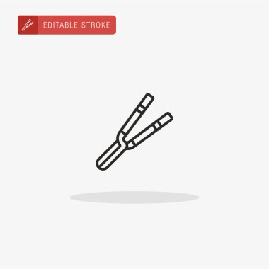 Makas simgesi vektörü. Sunum için makas simgesi.