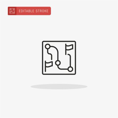 Simge vektörünü haritala. Sunum için harita simgesi.