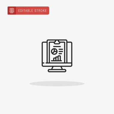 Bilgisayar simgesi vektörü. Sunum için bilgisayar simgesi.