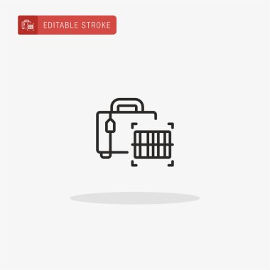 Torba simgesi vektörü. Sunum için torba simgesi.