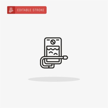 Su ikonu vektörü. Sunum için su simgesi.