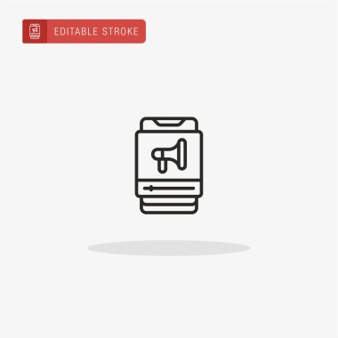 Mobil simge vektörü. Sunum için mobil simge.