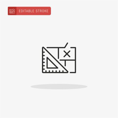 Şablon simgesi vektörü. Sunum için plan simgesi.