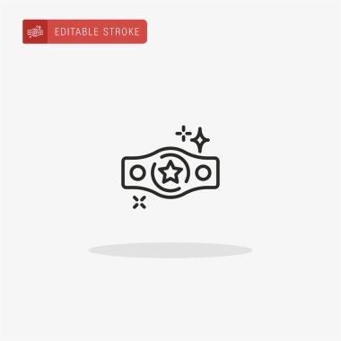 Kemer simgesi vektörü. Sunum için kemer simgesi.