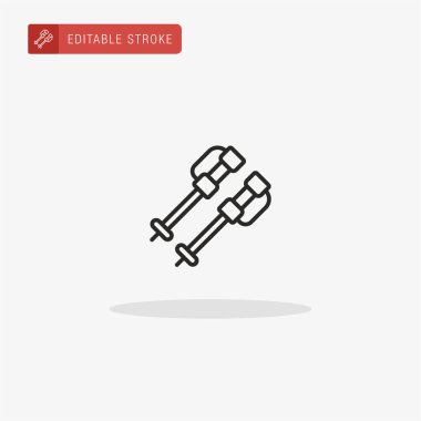 Yürüyen Çubuk simgesi vektörü. Sunum için Yürüyen Çubuk simgesi.