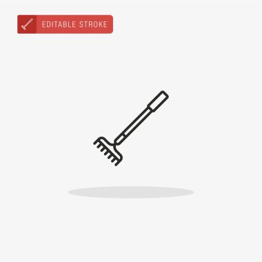 Simge vektörünü tırmıkla. Sunum için tırmık simgesi.