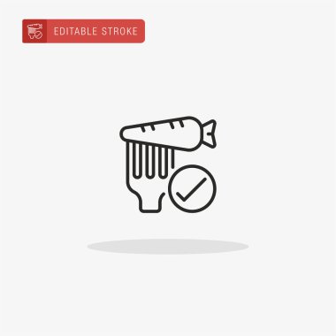 Havuç ikonu vektörü. Sunum için havuç simgesi.