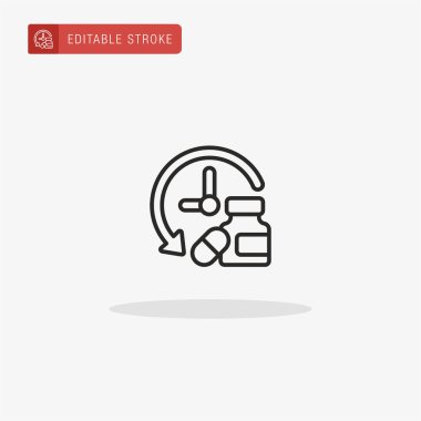 Vitamin ikon vektörü. Sunum için vitamin simgesi.