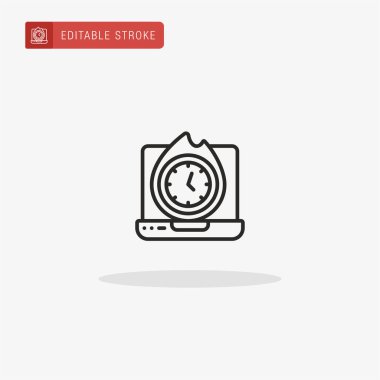 Dizüstü bilgisayar simgesi vektörü. Sunum için dizüstü simgesi.