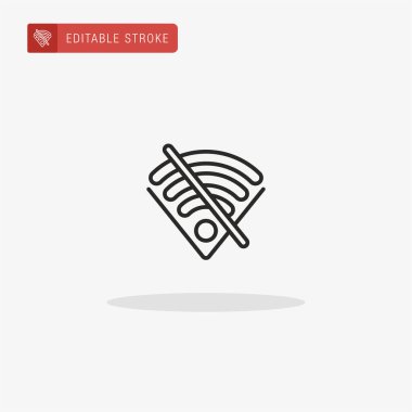 Wi Fi simge vektörü. Sunum için Wi Fi simgesi.