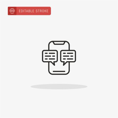 Akıllı telefon ikon vektörü. Sunum için akıllı telefon simgesi.