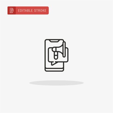 Mobil simge vektörü. Sunum için mobil simge.