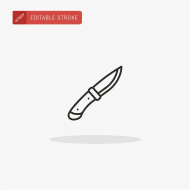 Bıçak simgesi vektörü. Sunum için bıçak simgesi.