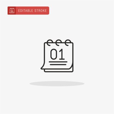 Takvim simgesi vektörü. Sunum için takvim simgesi.