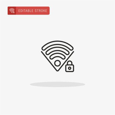 Wi Fi simge vektörü. Sunum için Wi Fi simgesi.