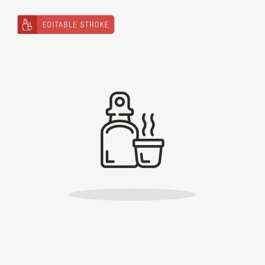 Mataranın ikon vektörü. Sunum için şişe simgesi.