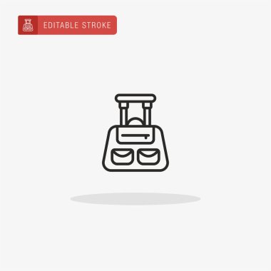 Çanta ikon vektörü. Sunum için bavul simgesi.