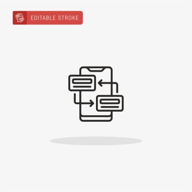 Mobil simge vektörü. Sunum için mobil simge.