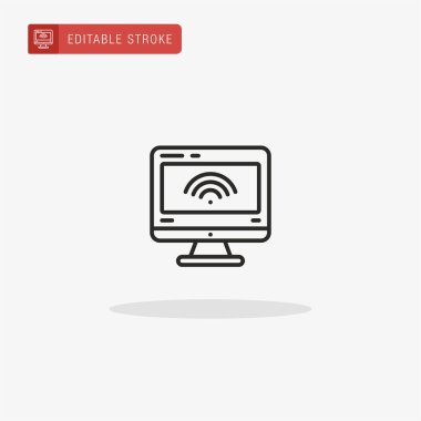 Bilgisayar simgesi vektörü. Sunum için bilgisayar simgesi.