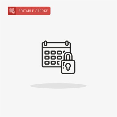 Takvim simgesi vektörü. Sunum için takvim simgesi.