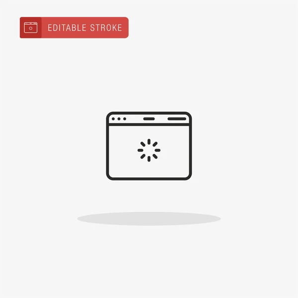 Browser Ikon Vektor Webbläsarikon För Presentation — Stock vektor