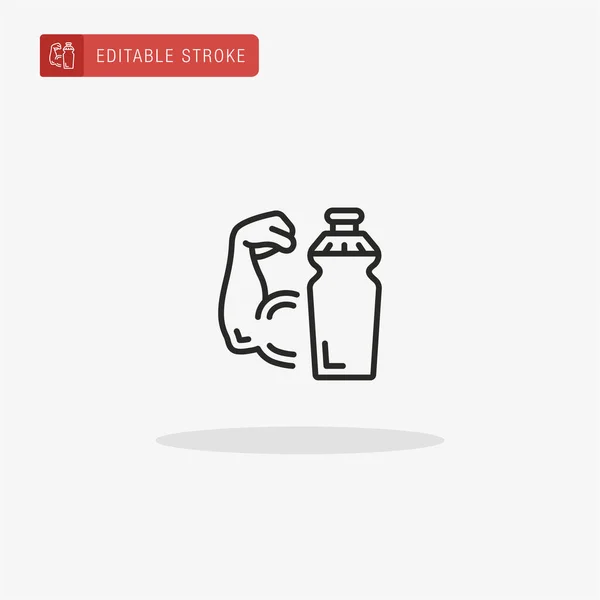 Protein Shake Icon Vector Inglês Ícone Agitação Proteína Para Apresentação —  Vetores de Stock