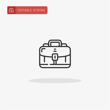 Çanta ikon vektörü. Sunum için bavul simgesi.