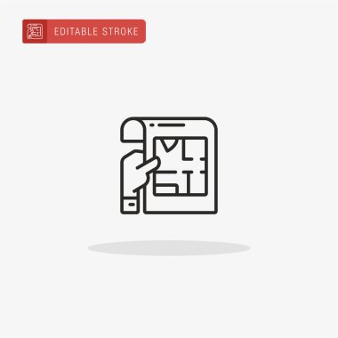 Simge vektörünü planlar. Sunum için plan simgesi.