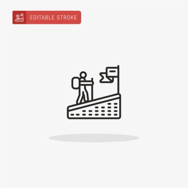 Yürüyüş ikonu vektörü. Sunum için yürüyüş simgesi.