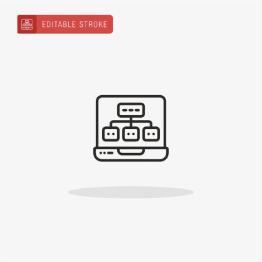 Dizüstü bilgisayar simgesi vektörü. Sunum için dizüstü simgesi.