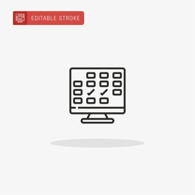 Bilgisayar simgesi vektörü. Sunum için bilgisayar simgesi.