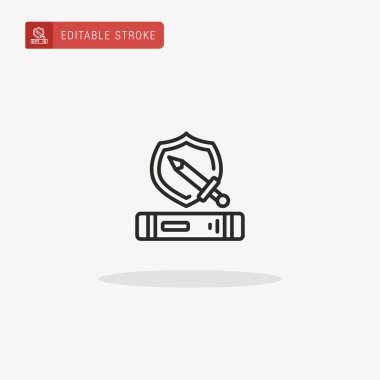 Kitap ikonu vektörü. Sunum için kitap simgesi.