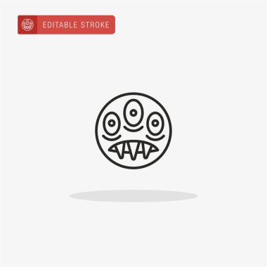 Endişeli ikon vektörü. Sunum için endişeli simge.