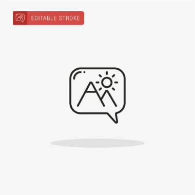 Konuşma baloncuğu ikon vektörü. Sunum için Konuşma Kabarcığı simgesi.