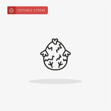 Yumurta simgesi vektörü. Sunum için yumurta simgesi.