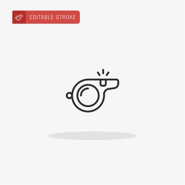 Islık simgesi vektörü. Sunum için ıslık simgesi.