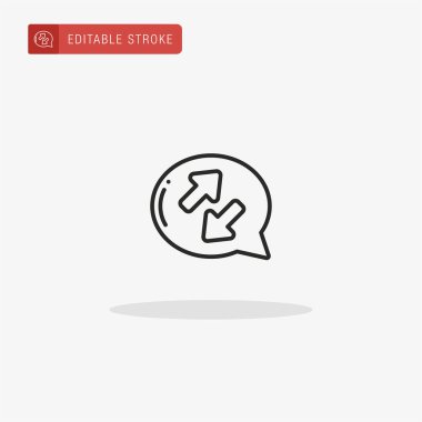Konuşma baloncuğu ikon vektörü. Sunum için Konuşma Kabarcığı simgesi.