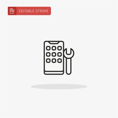 Akıllı telefon ikon vektörü. Sunum için akıllı telefon simgesi.