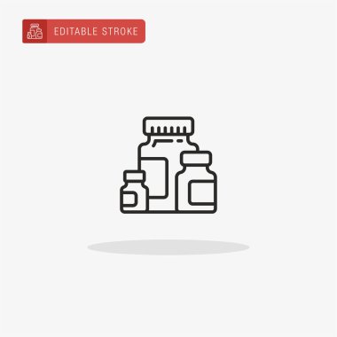 Yedek ikon vektörü. Sunum için ek simge.