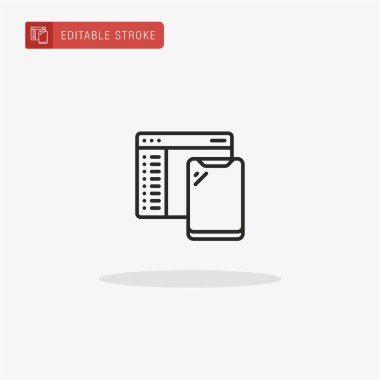 Mobil simge vektörü. Sunum için mobil simge.