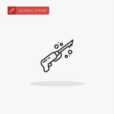 Zıpkın ikonu vektörü. Sunum için zıpkın simgesi.