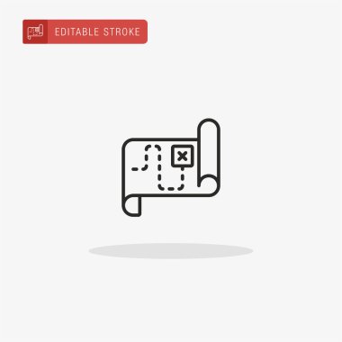 Simge vektörünü haritala. Sunum için harita simgesi.