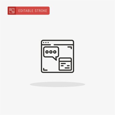 Konuşma simgesi vektörü. Sunum için iletişim simgesi.