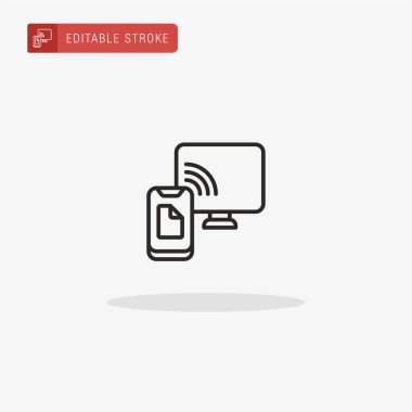 Bilgisayar simgesi vektörü. Sunum için bilgisayar simgesi.