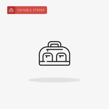 Torba simgesi vektörü. Sunum için torba simgesi.