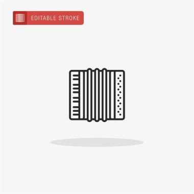 Akordiyon simgesi vektörü. Sunum için akordiyon simgesi.